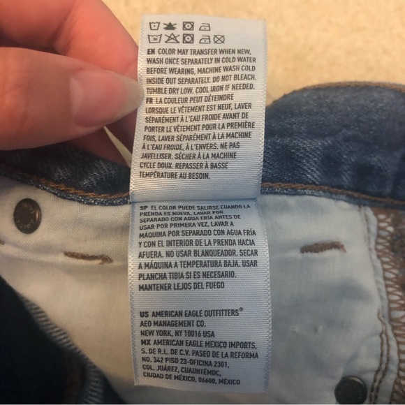 American eagle outfitters mom shorts cuffed jean denim - Picture 8 of 9